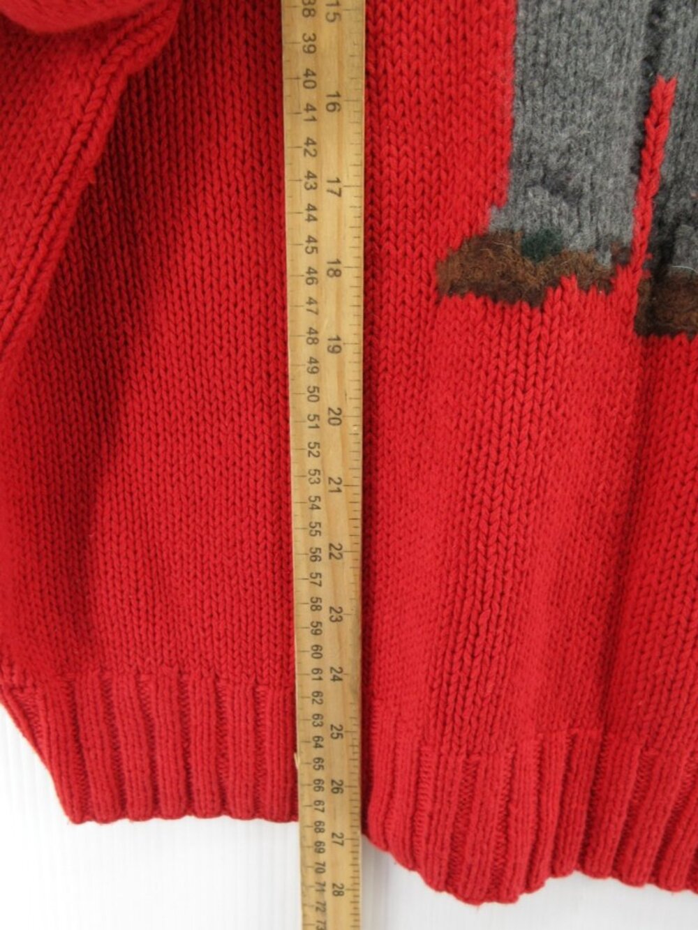VTG Ralph Lauren Polo Sweater XL Polo Bear Linen Cashmere Y2K 2001 Kanye - Picture 5 of 12
